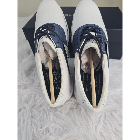 Cole Haan OG Original Grand Saddle Leather Golf Shoes Size 9 White Ensign Blue main image 9